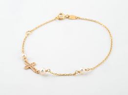 pulsera oro 18k con circonita 