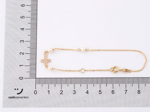 pulsera oro 18k con circonita 