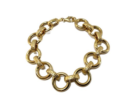 pulseira ouro 18k con sem pedra 