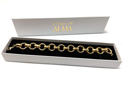 pulseira ouro 18k con sem pedra 