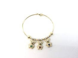 pulsera oro 18k con circonita 