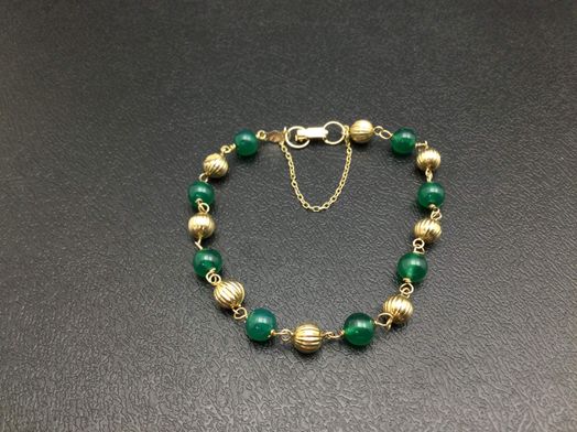 pulsera oro 18k con circonita 