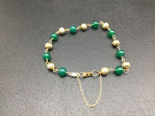 pulsera oro 18k con circonita 