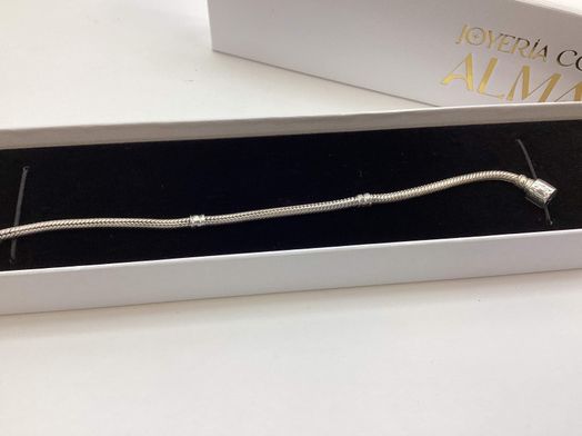 pulseira prata 925mm con sem pedra 