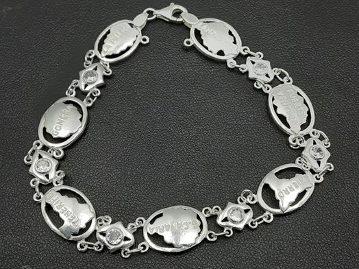 pulsera plata 925mm con circonita 