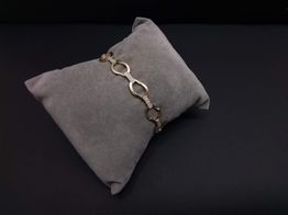 pulsera oro 18k con circonita 
