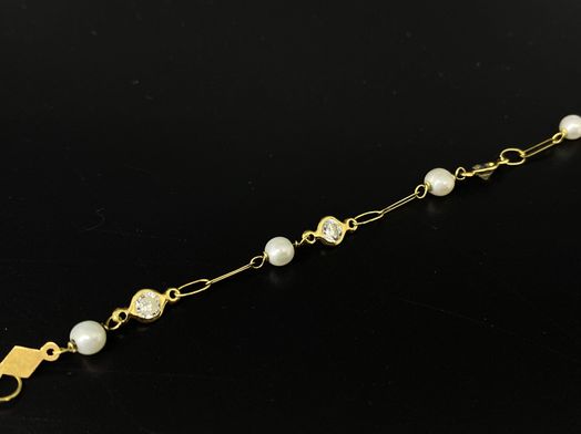 pulsera oro 18k con circonita 