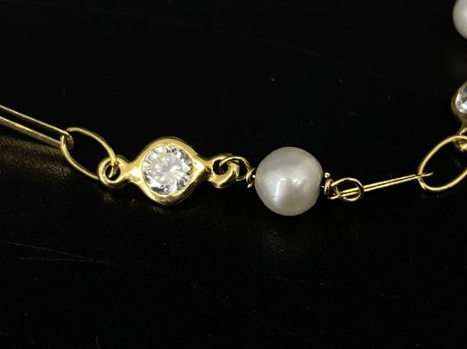 pulsera oro 18k con circonita 
