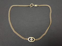 pulsera oro 14k con circonita 
