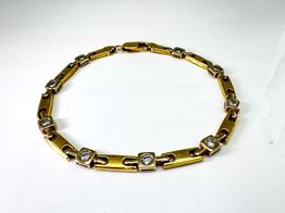 pulsera oro 18k con circonita 
