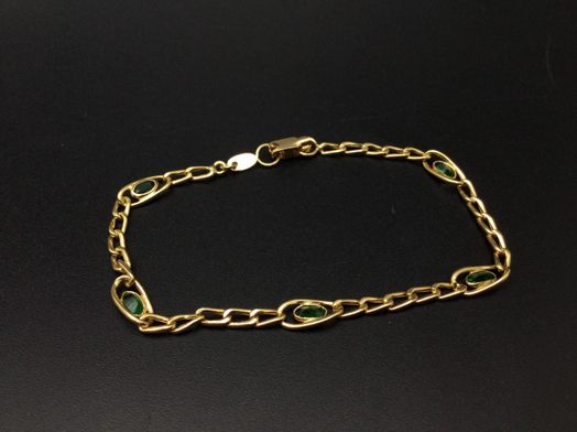 pulsera oro 18k con circonita 