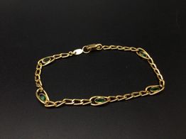 pulsera oro 18k con circonita 