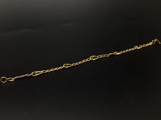 pulsera oro 18k con circonita 