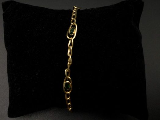 pulsera oro 18k con circonita 