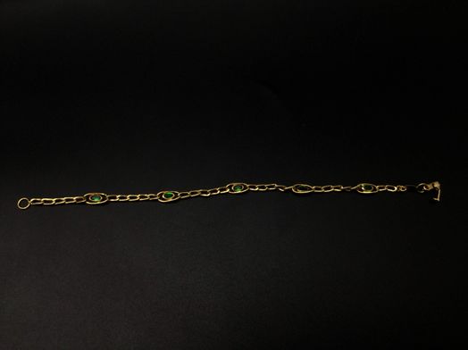 pulsera oro 18k con circonita 