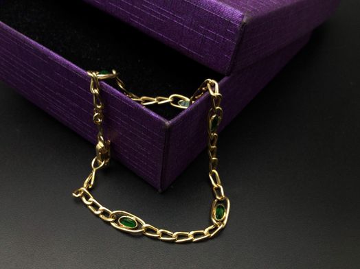 pulsera oro 18k con circonita 