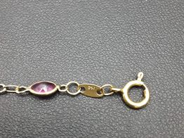 pulsera oro 18k con aguamarina,amatista,circonita,cuarzo,olivina,turquesa 
