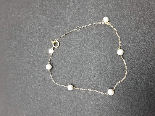 pulsera oro 18k con nacar 