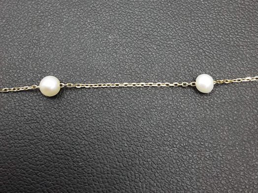 pulsera oro 18k con nacar 