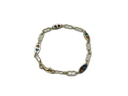 Pulsera Oro 18k Con Coral,malaquita