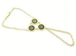 pulseira ouro 18k con sem pedra 