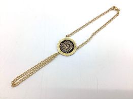 pulseira ouro 18k con sem pedra 