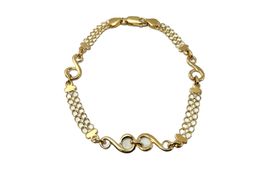 pulseira ouro 18k con sem pedra 