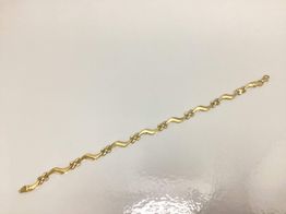 pulseira ouro 18k con sem pedra 