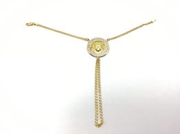 pulseira ouro 18k con sem pedra 