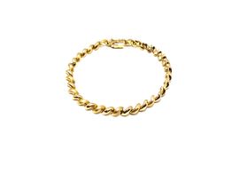 pulseira ouro 18k con sem pedra 