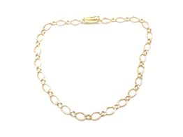 pulseira ouro 18k con sem pedra 