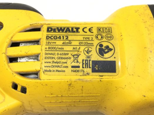 radial dewalt dcg412