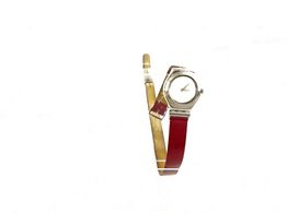 relogio pulseira senhora swatch vermelho duas voltas