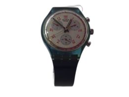 relogio pulseira unissexo swatch blue and white