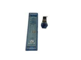 relogio pulseira unissexo swatch expo 98 relogio pulseira unissexo swatch expo 98