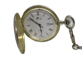 reloj bolsillo lotus plateado