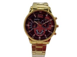 reloj pulsera caballero geneva dorado