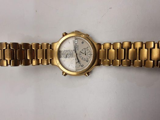 reloj pulsera caballero seiko 7t42 7a00 quartz chronograph sq100