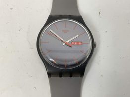 reloj pulsera caballero swatch gris rojo