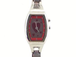 reloj pulsera se&ntilde;ora fossil f1 red heart