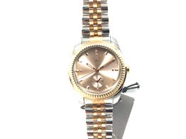 reloj pulsera se&ntilde;ora parfois redondo bicolor con pulsera de acero 32mm