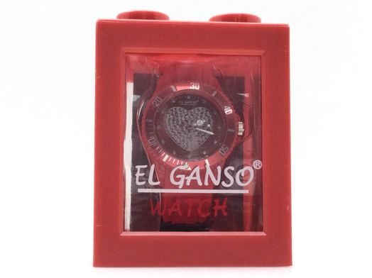 reloj pulsera unisex el ganso watch corazon rojo