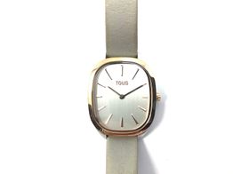 reloj pulsera unisex tous heritage acero iprg rosa y correa de piel gris, 3000136400