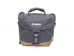 saco camara canon preta e verde