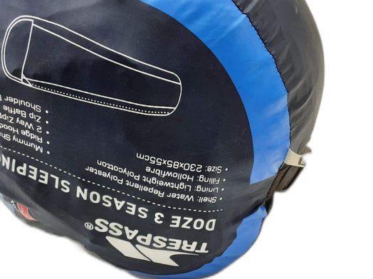 saco dormir trespass doze 3 season sleeping bag