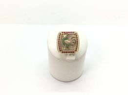 sello oro 18k con circonita 