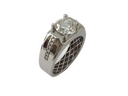 sello oro 18k con diamante de laboratorio 