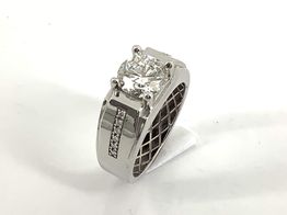 sello oro 18k con diamante de laboratorio 