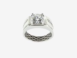 sello oro 18k con diamante de laboratorio 