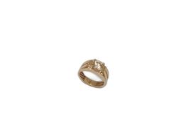 sello oro 18k con diamante de laboratorio 